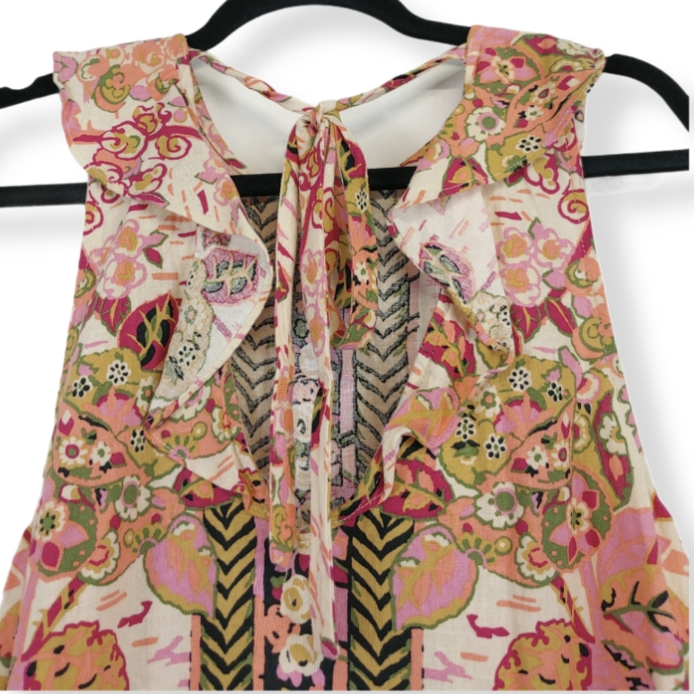 Free People Linen Summer In Tulum Dress Tunic Size XS - Picture 9 of 11